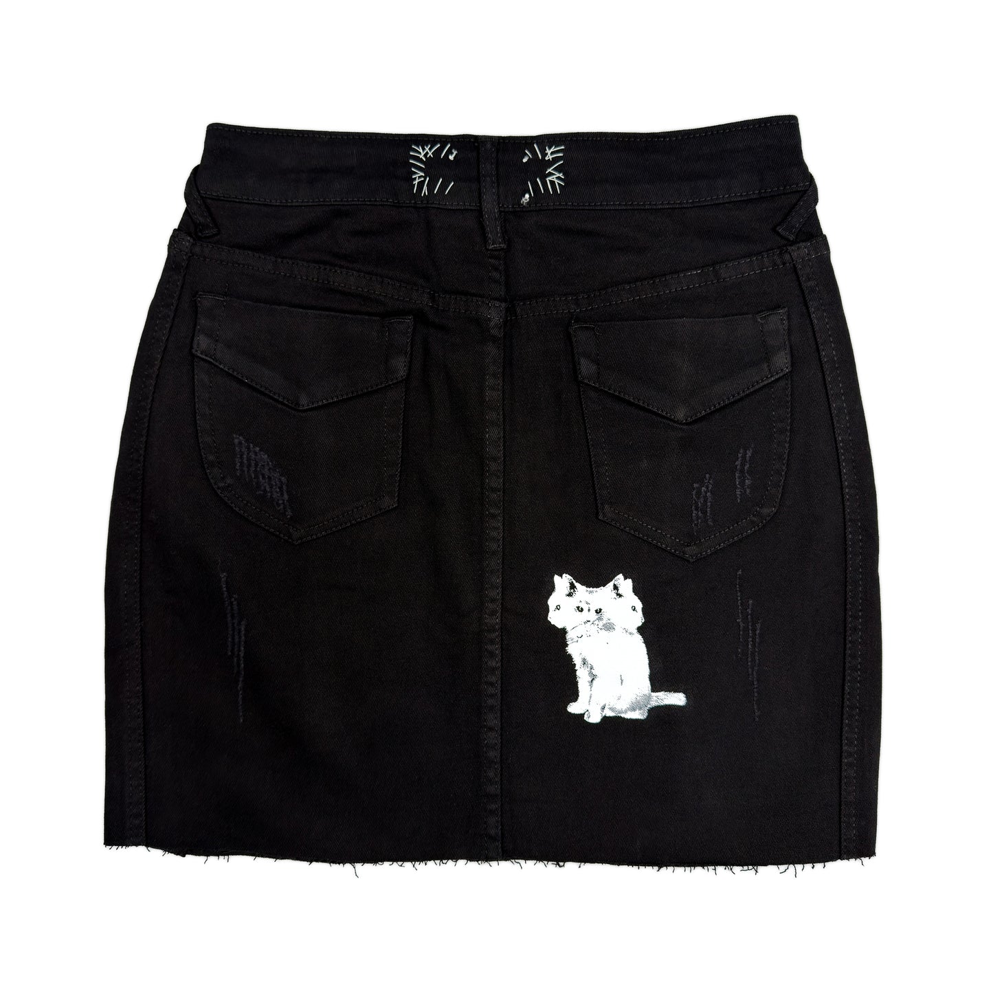 MEOW Denim Mini Skirt