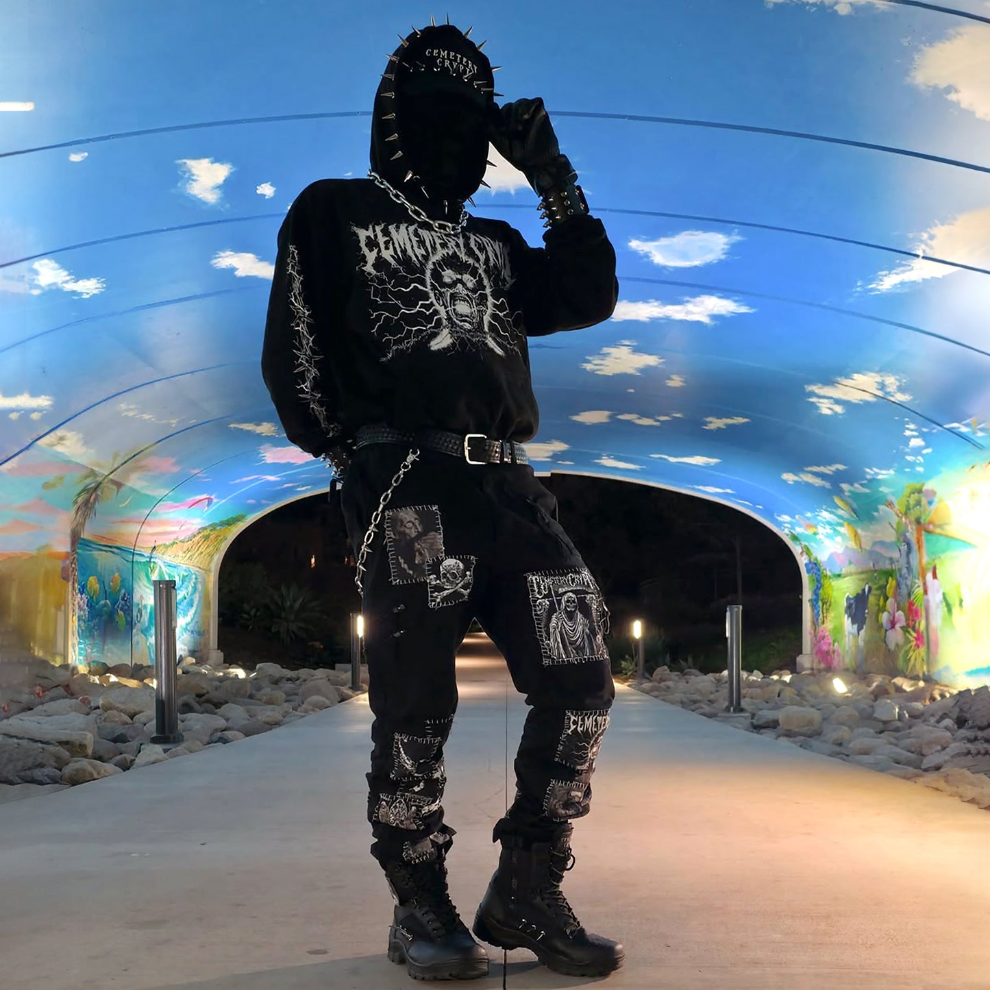 Baggy Zipper Cargos - CemeteryCrypt