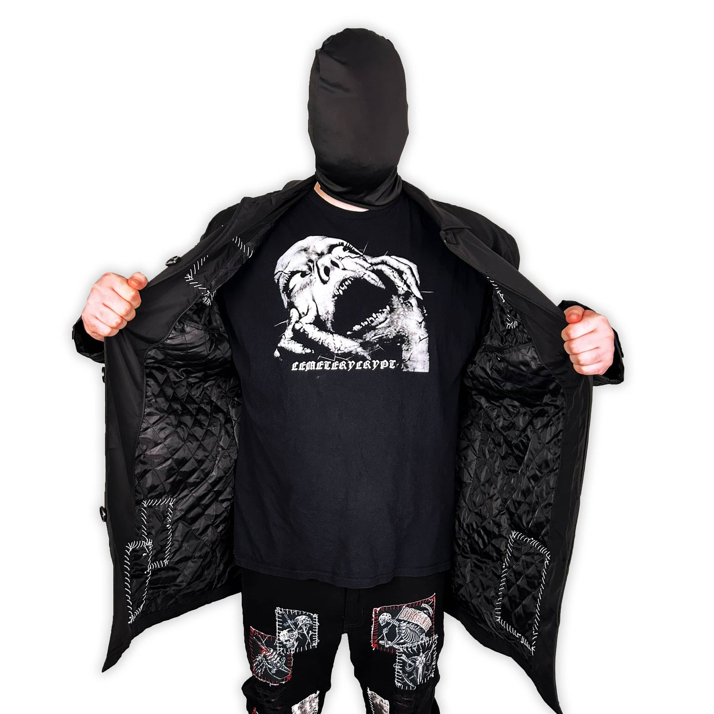 Cemetery Trench Coat Windbreaker - CemeteryCrypt