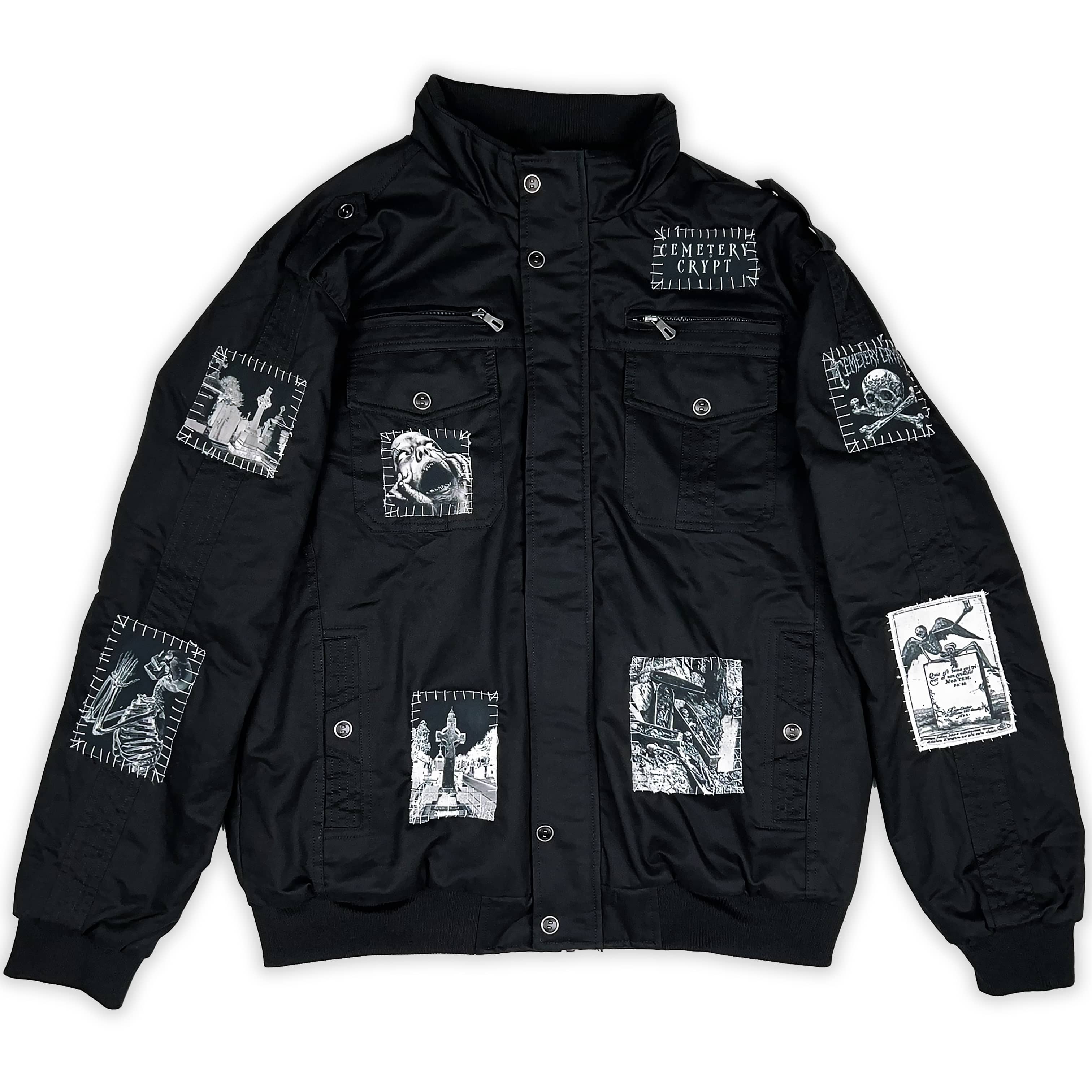 Crypt Military Bomber Jacket V2 | Gothic Clothing | CemeteryCrypt