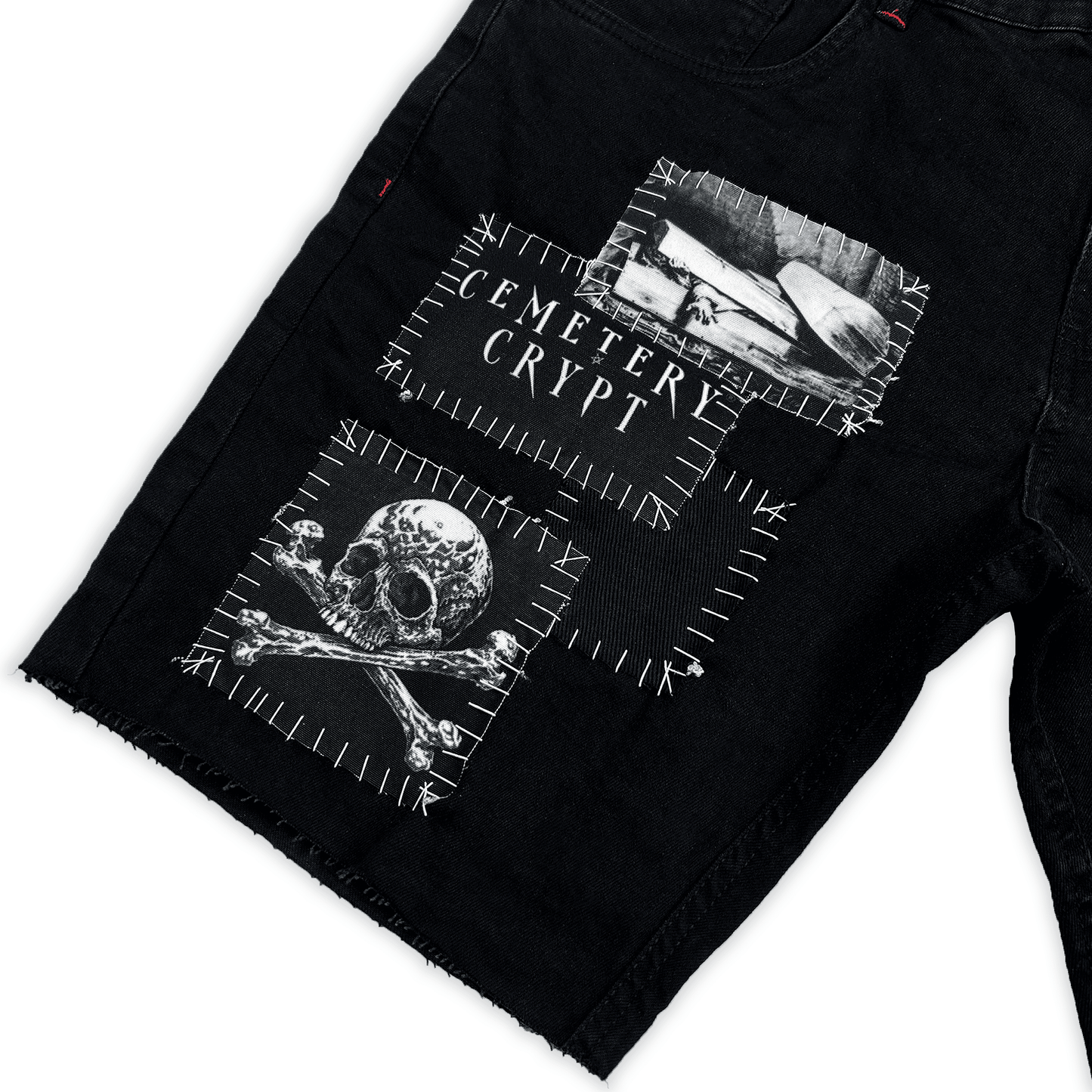 Rotten Denim Shorts - CemeteryCrypt