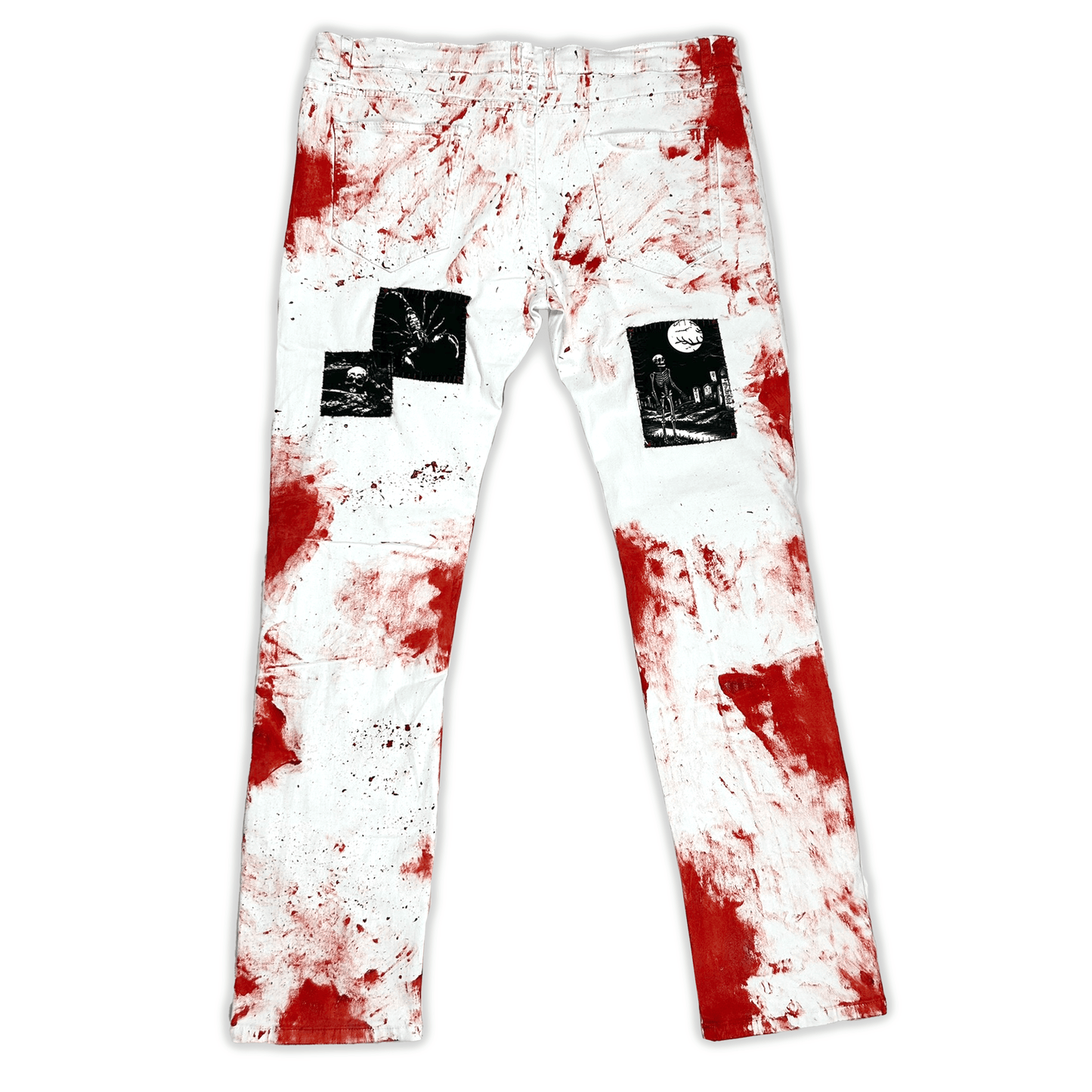 Bloody Casket Zipper Denim Jeans