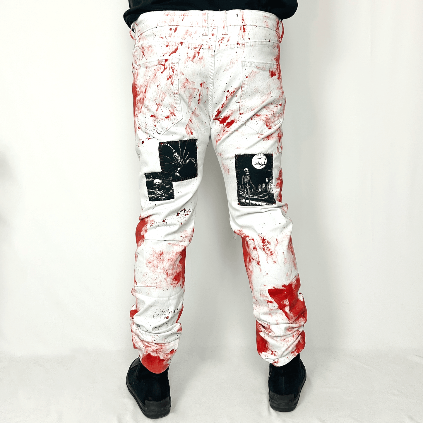 Bloody Casket Zipper Denim Jeans