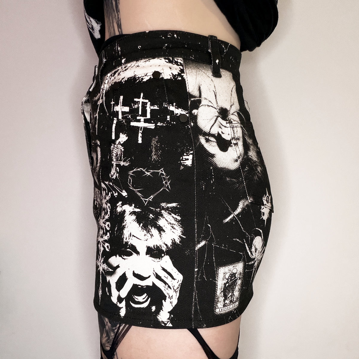 Graveyard Denim Mini Skirt - product view 7