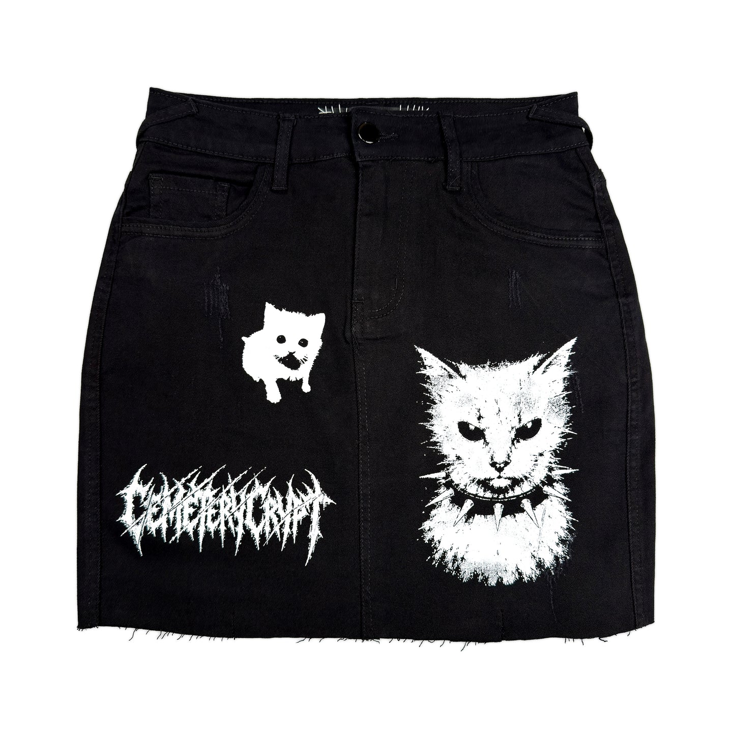 MEOW Denim Mini Skirt