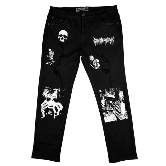 Recall Horror Denim Jeans product view 1 - CemeteryCrypt