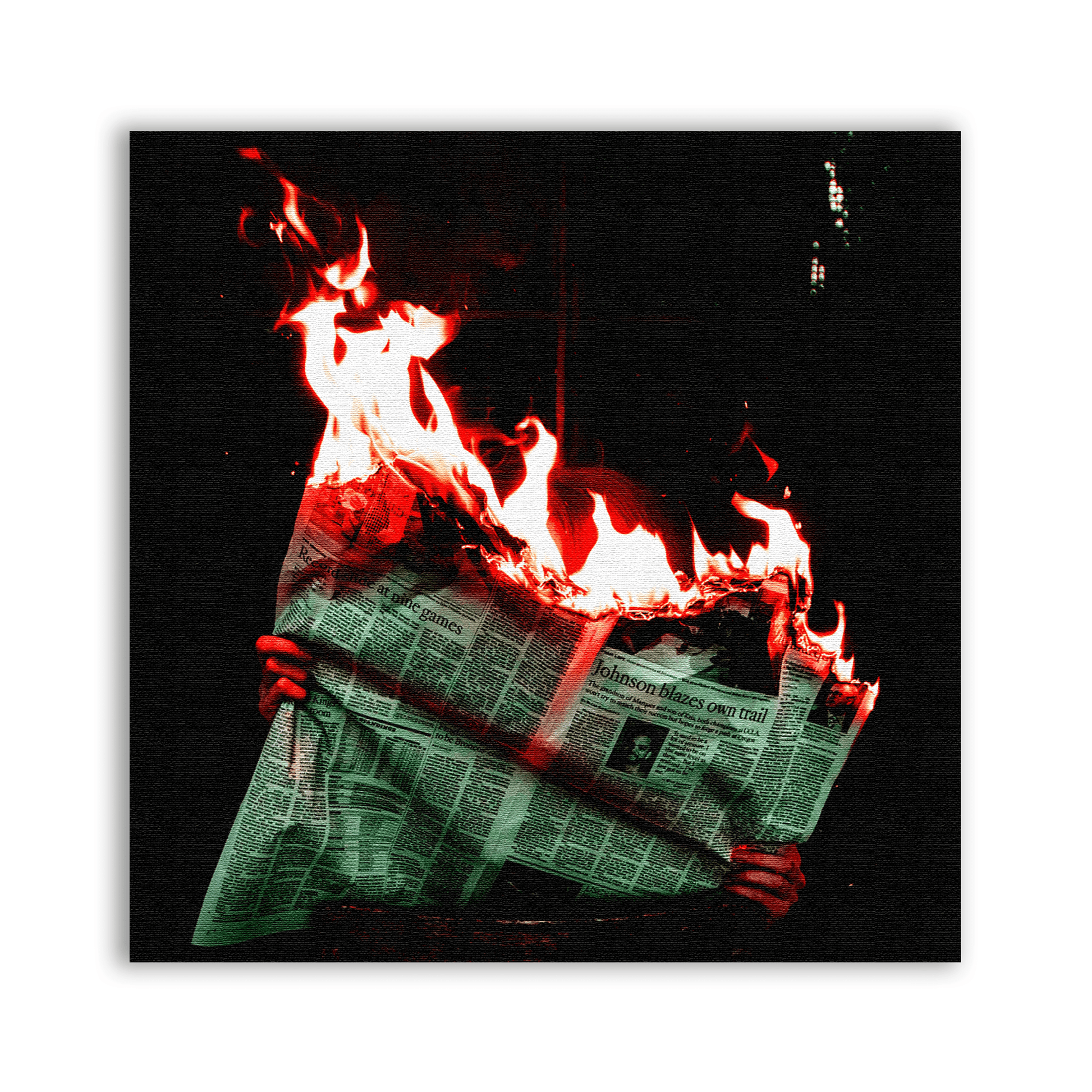 Burning Newspaper Patch - CemeteryCrypt