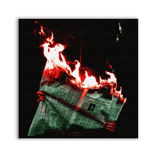 Burning Newspaper Patch - CemeteryCrypt
