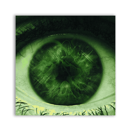 Close Up Green Eye Patch - CemeteryCrypt