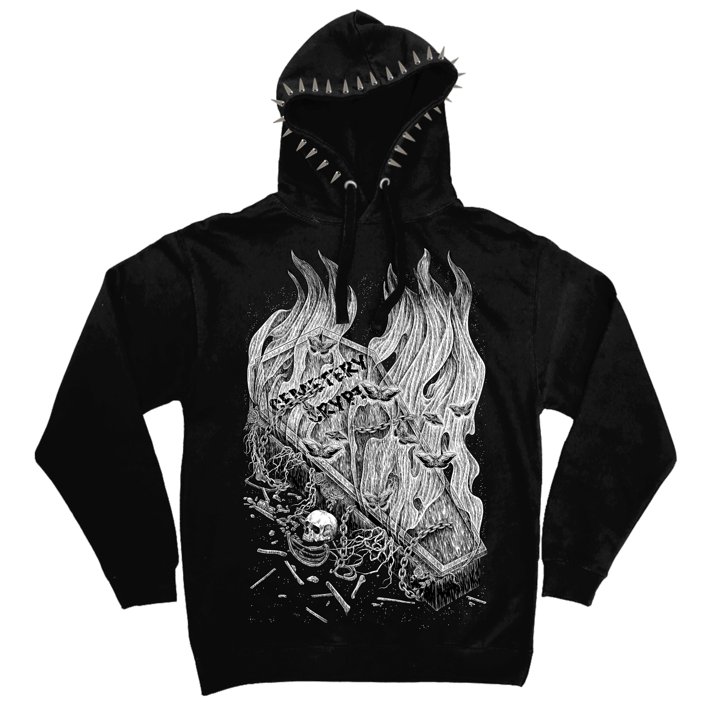 Crypt Fire Hoodie - CemeteryCrypt