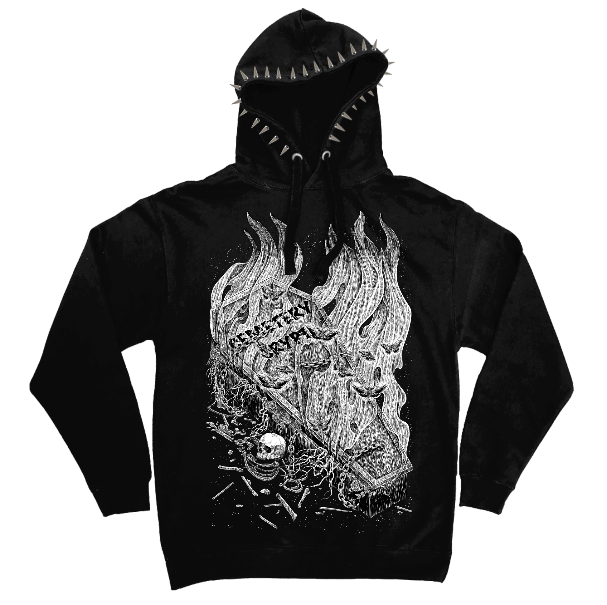 Crypt Fire Hoodie - CemeteryCrypt