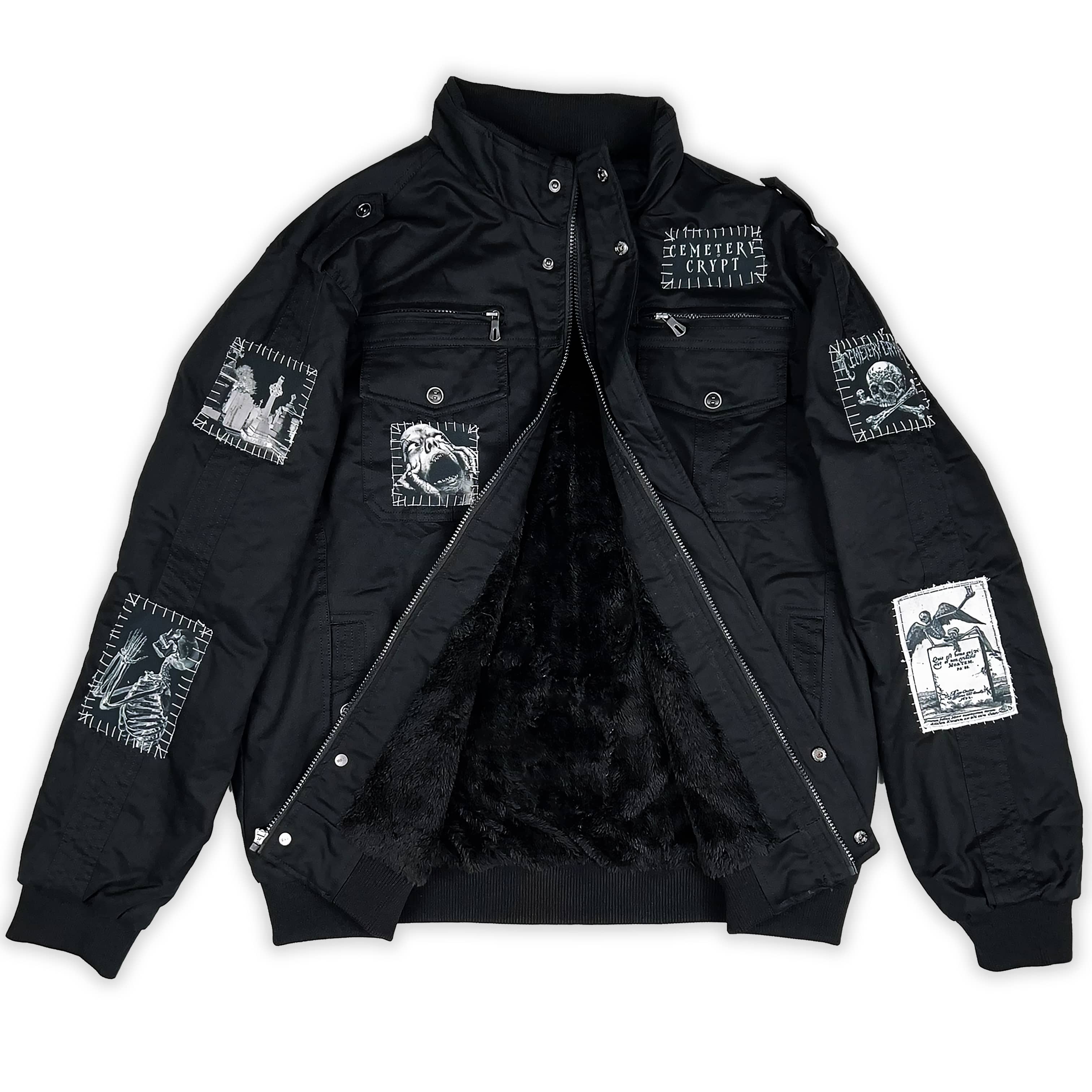 Crypt Military Bomber Jacket V2 | Gothic Clothing | CemeteryCrypt