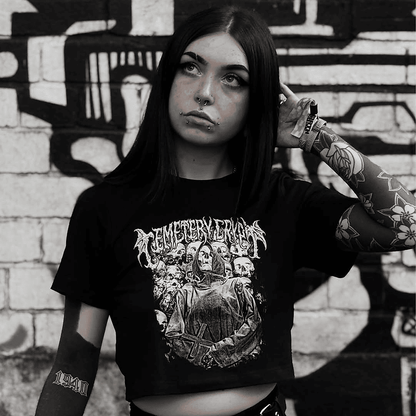 Dead Man’s Creed Crop Top - CemeteryCrypt