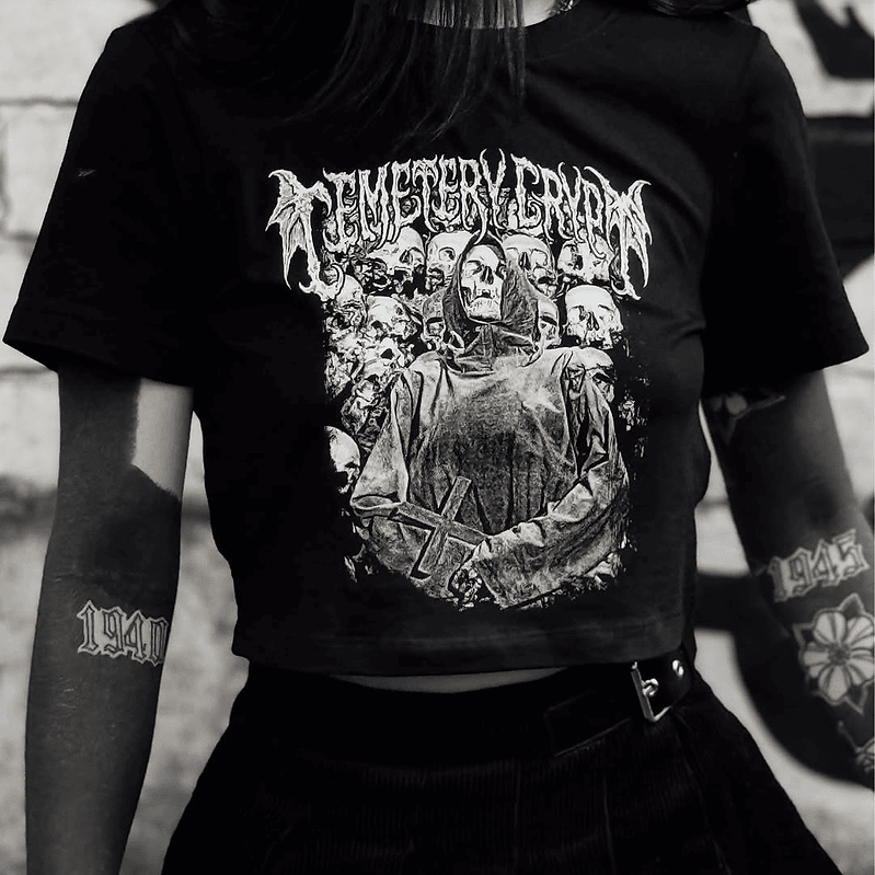 Dead Man’s Creed Crop Top - CemeteryCrypt