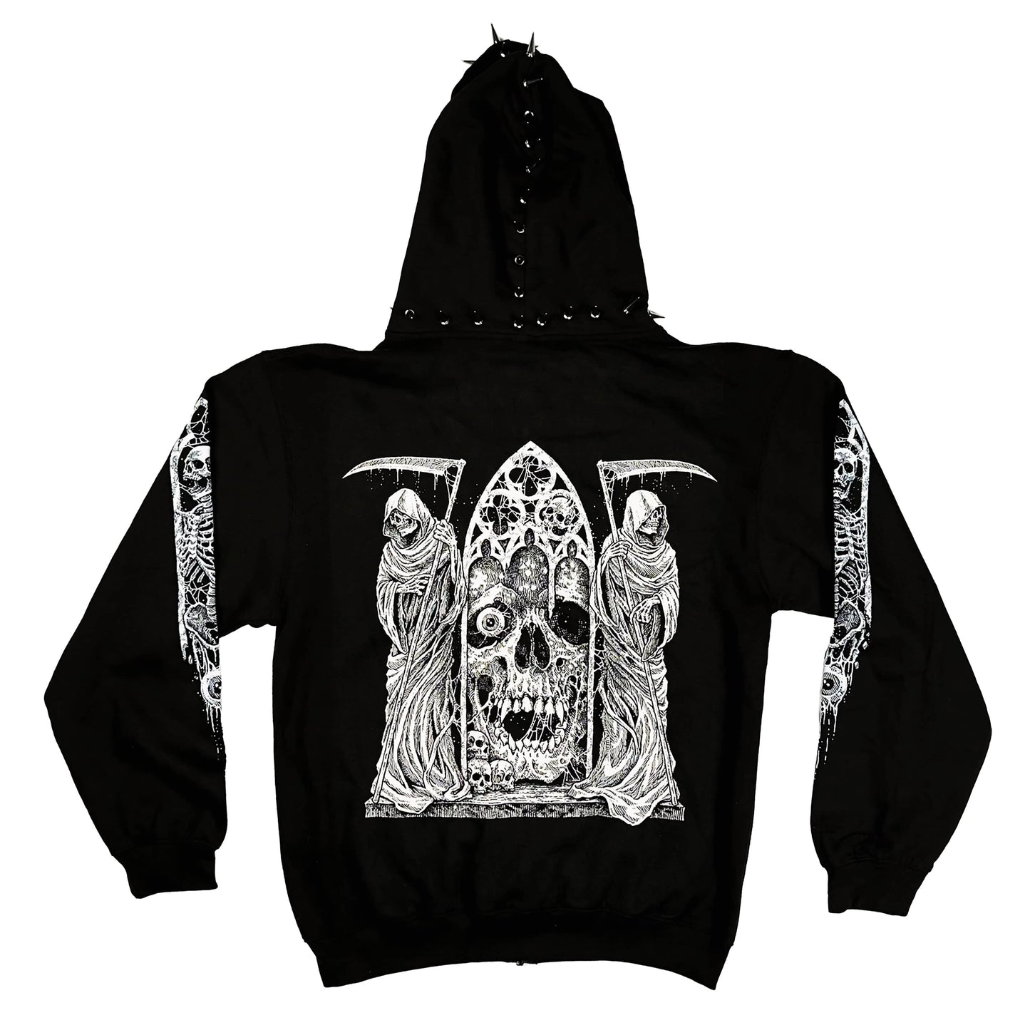 Death’s Gate Zipper Hoodie - CemeteryCrypt