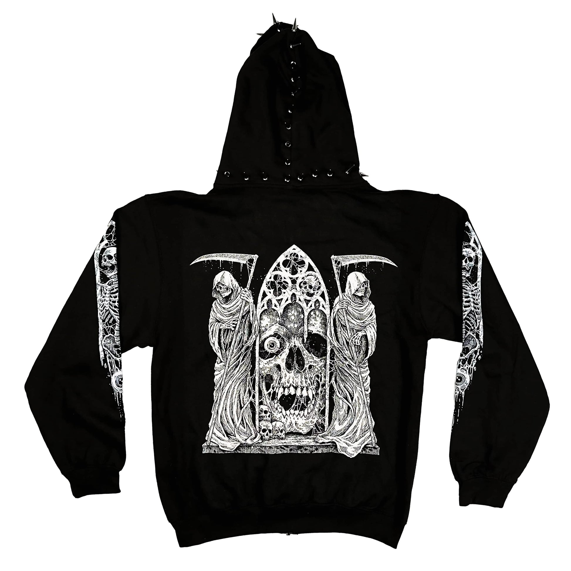 Death’s Gate Zipper Hoodie - CemeteryCrypt