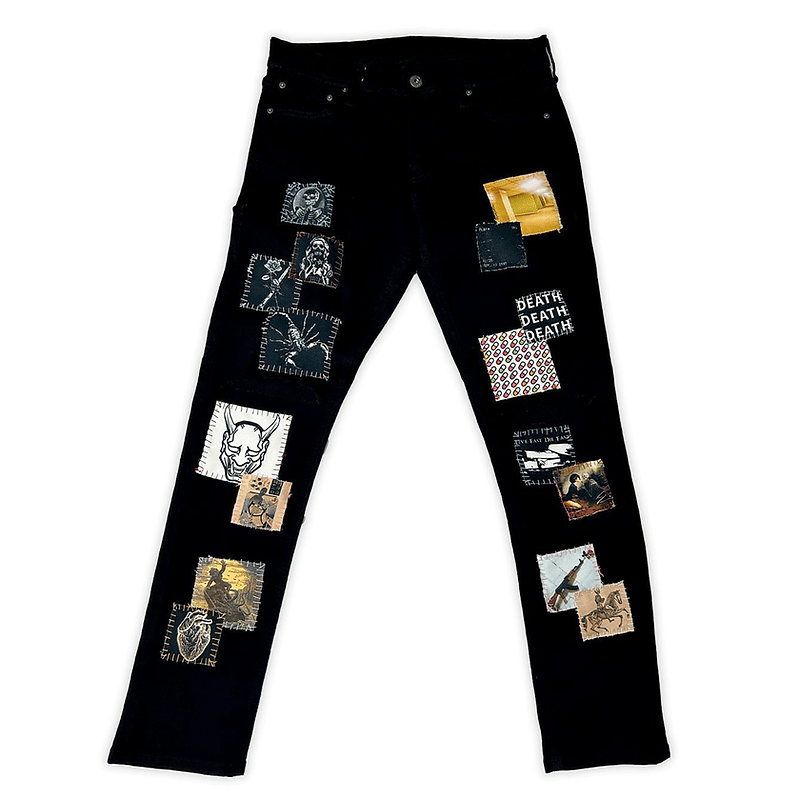 Design Your Own Patched Denim Jeans - CemeteryCrypt