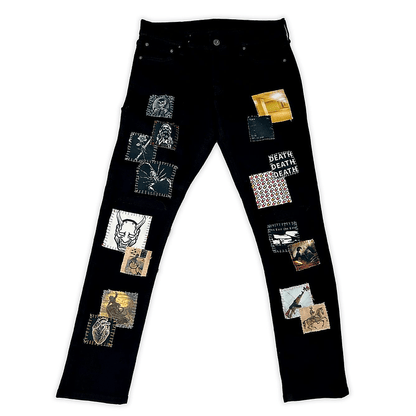 Design Your Own Patched Denim Jeans - CemeteryCrypt