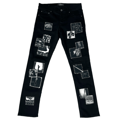Design Your Own Patched Denim Jeans - CemeteryCrypt