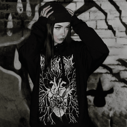 Fractured Heart Hoodie - CemeteryCrypt