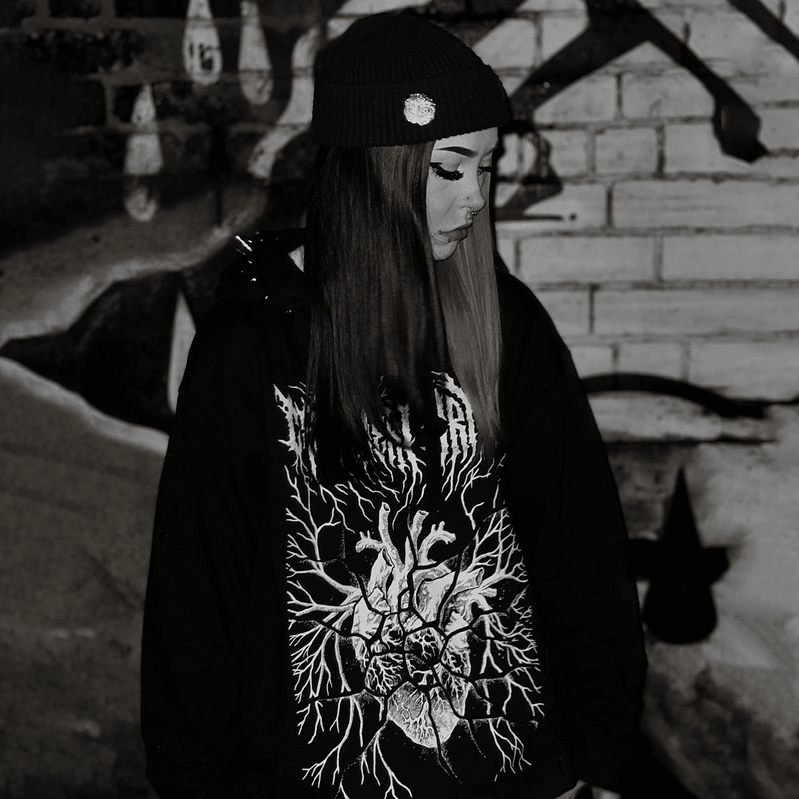 Fractured Heart Hoodie - CemeteryCrypt