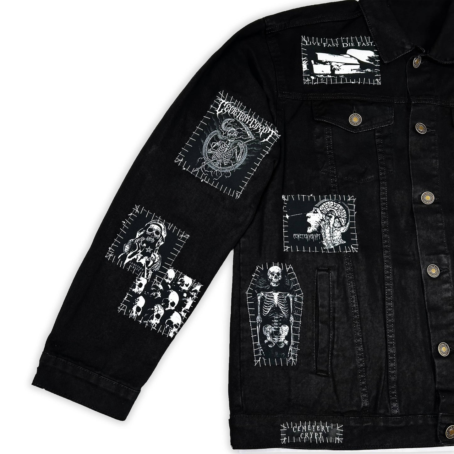 Grave Cult Denim Jacket - CemeteryCrypt