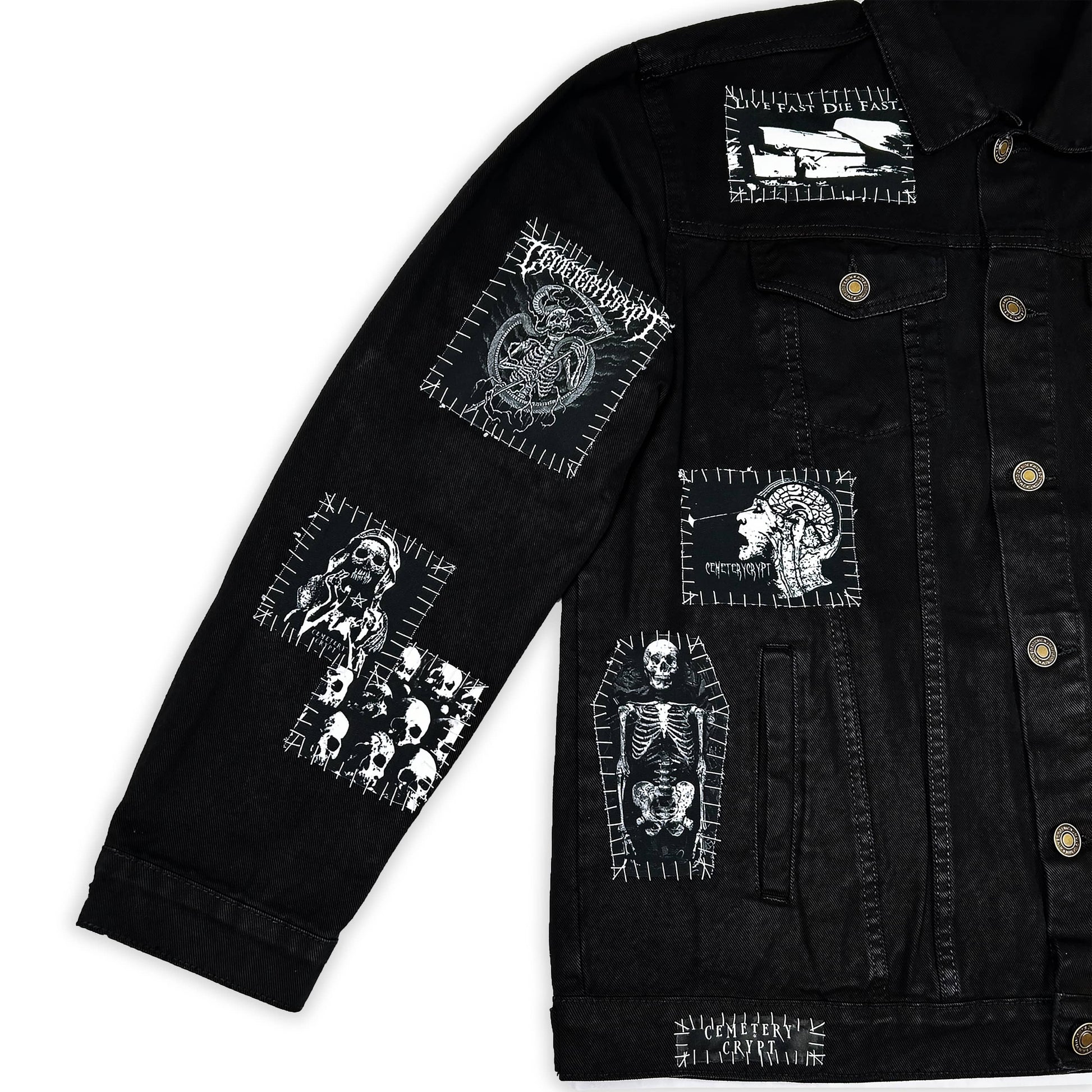 Grave Cult Denim Jacket - CemeteryCrypt