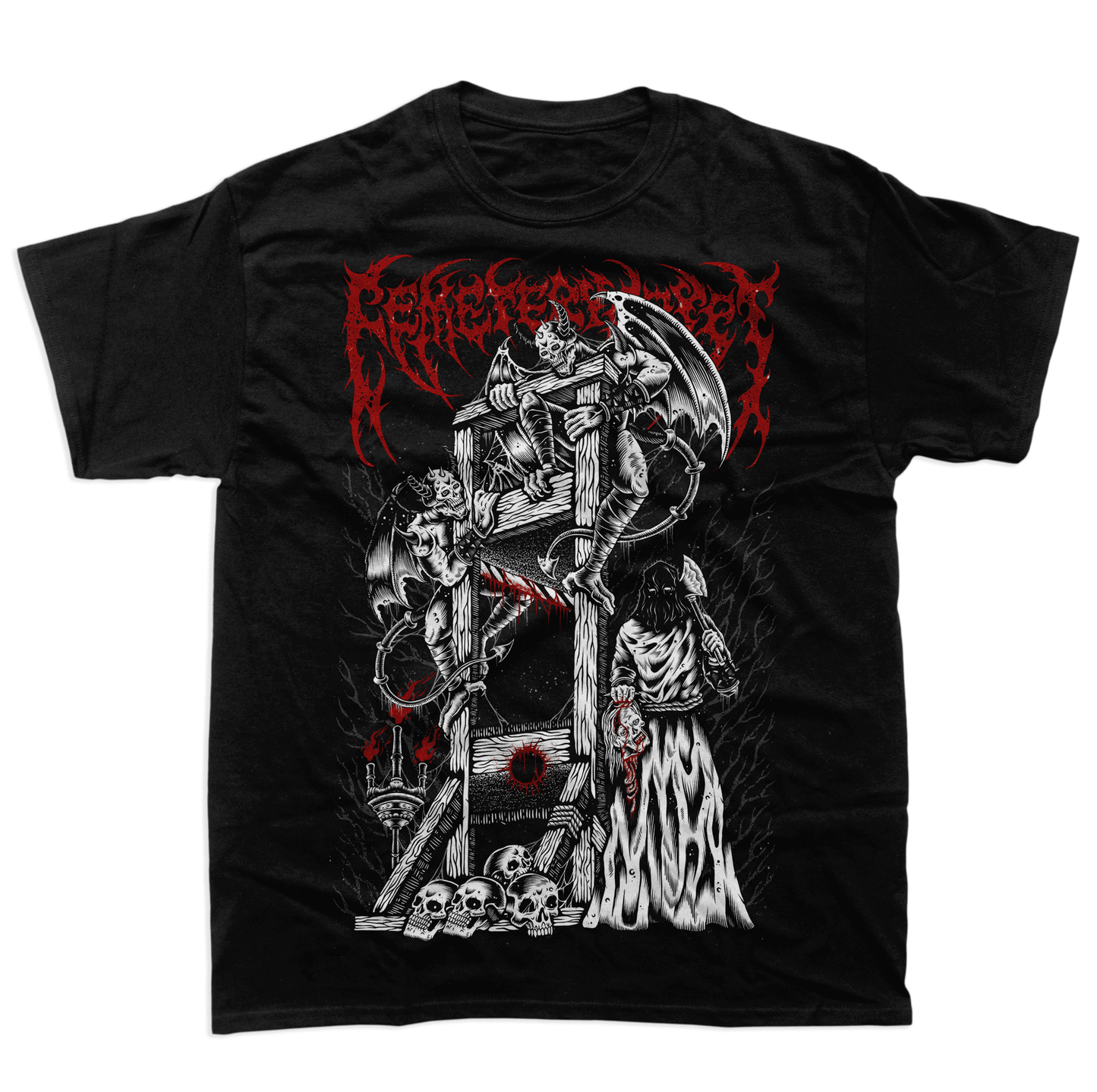 Guillotine T Shirt - CemeteryCrypt