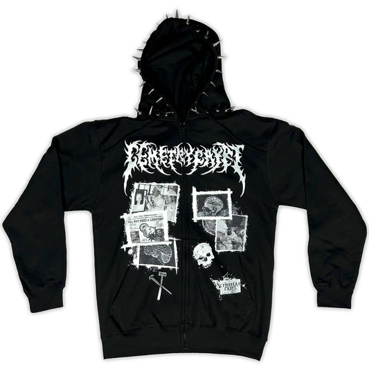 Lobotomy Cortex Zipper Hoodie - CemeteryCrypt