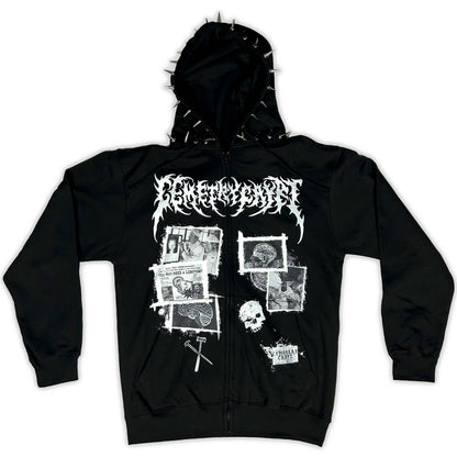 Lobotomy Cortex Zipper Hoodie - CemeteryCrypt