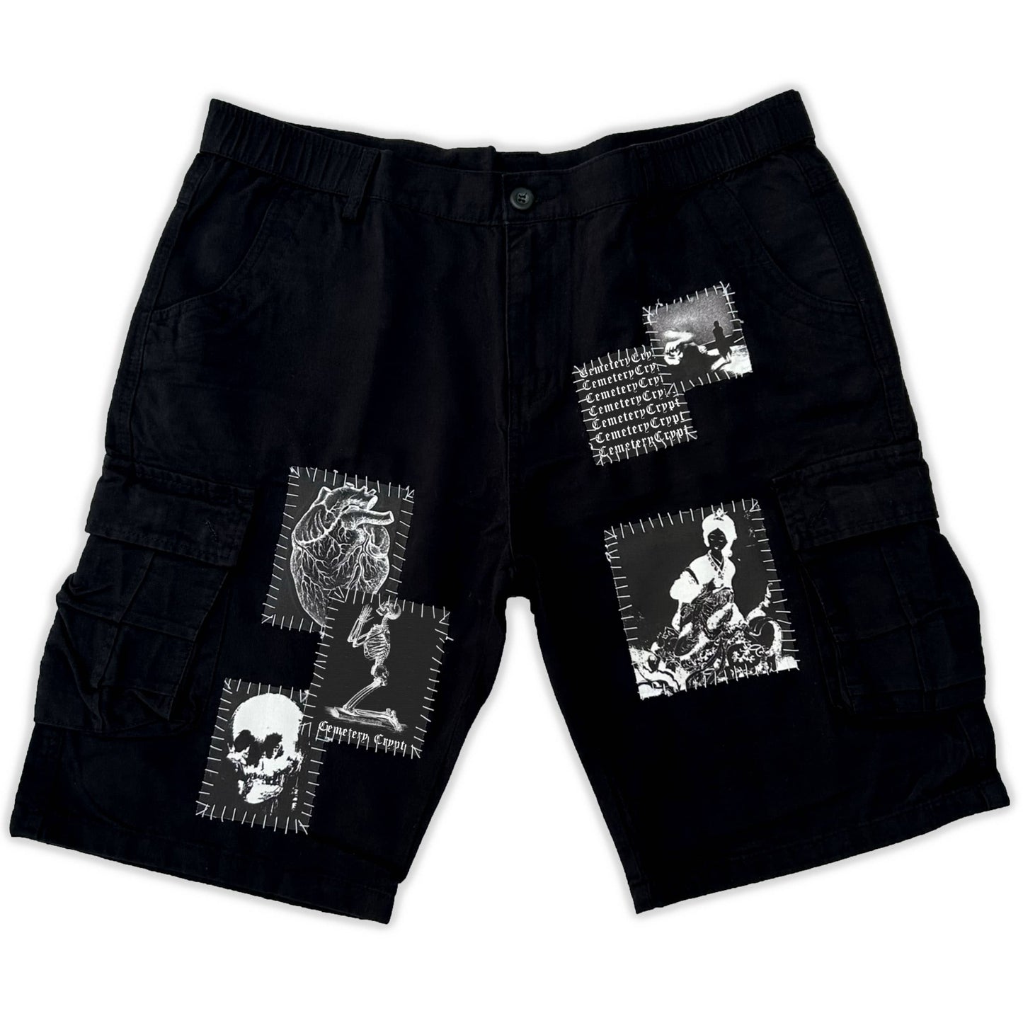 Memento Mori Cargo Shorts - CemeteryCrypt