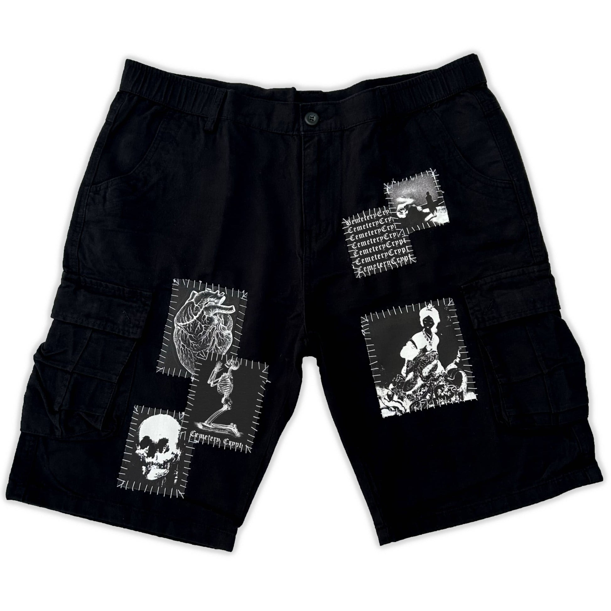 Memento Mori Cargo Shorts - CemeteryCrypt