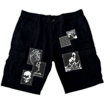 Memento Mori Cargo Shorts - CemeteryCrypt