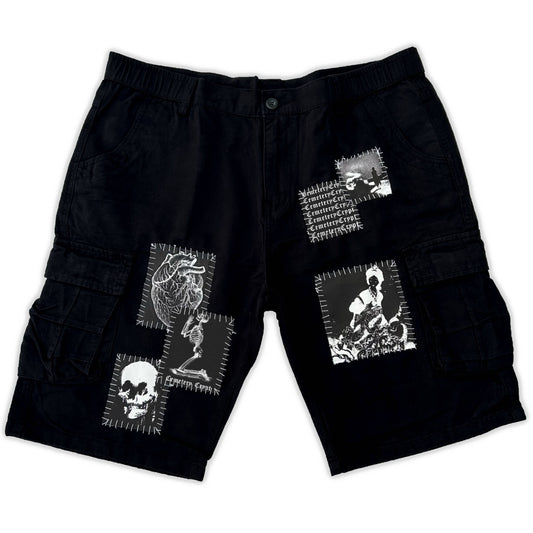 Memento Mori Cargo Shorts - CemeteryCrypt