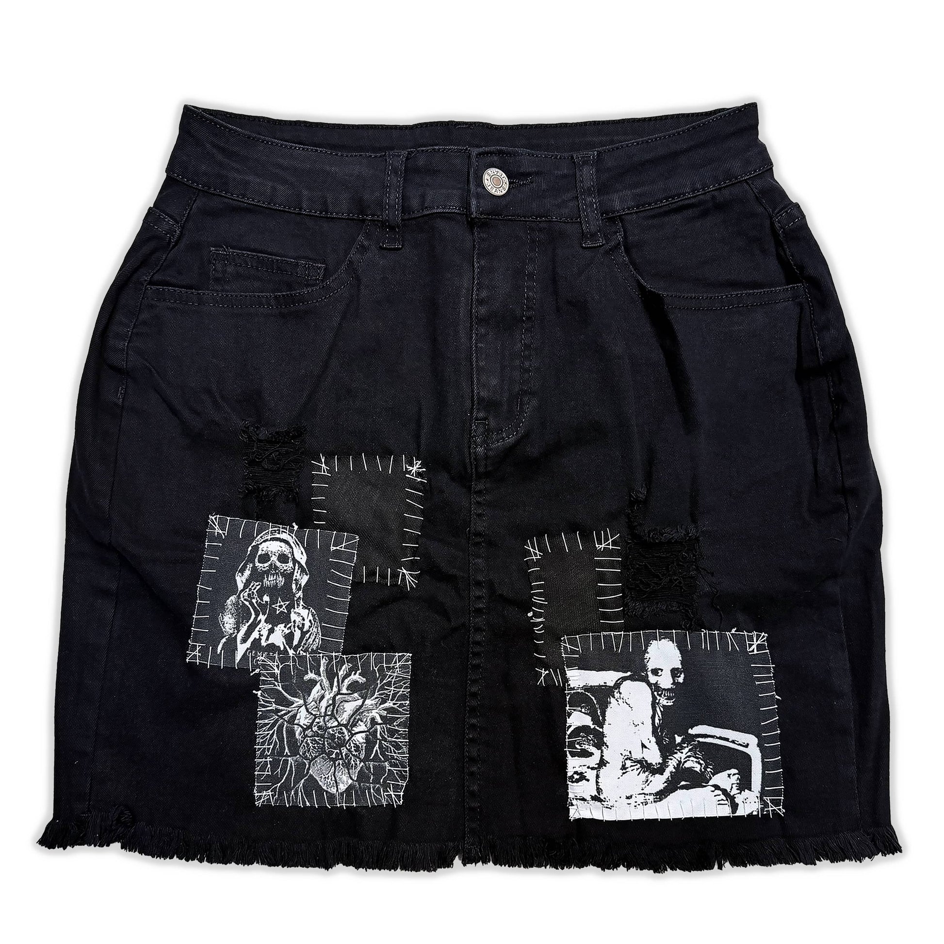 Midnight Denim Skirt - CemeteryCrypt