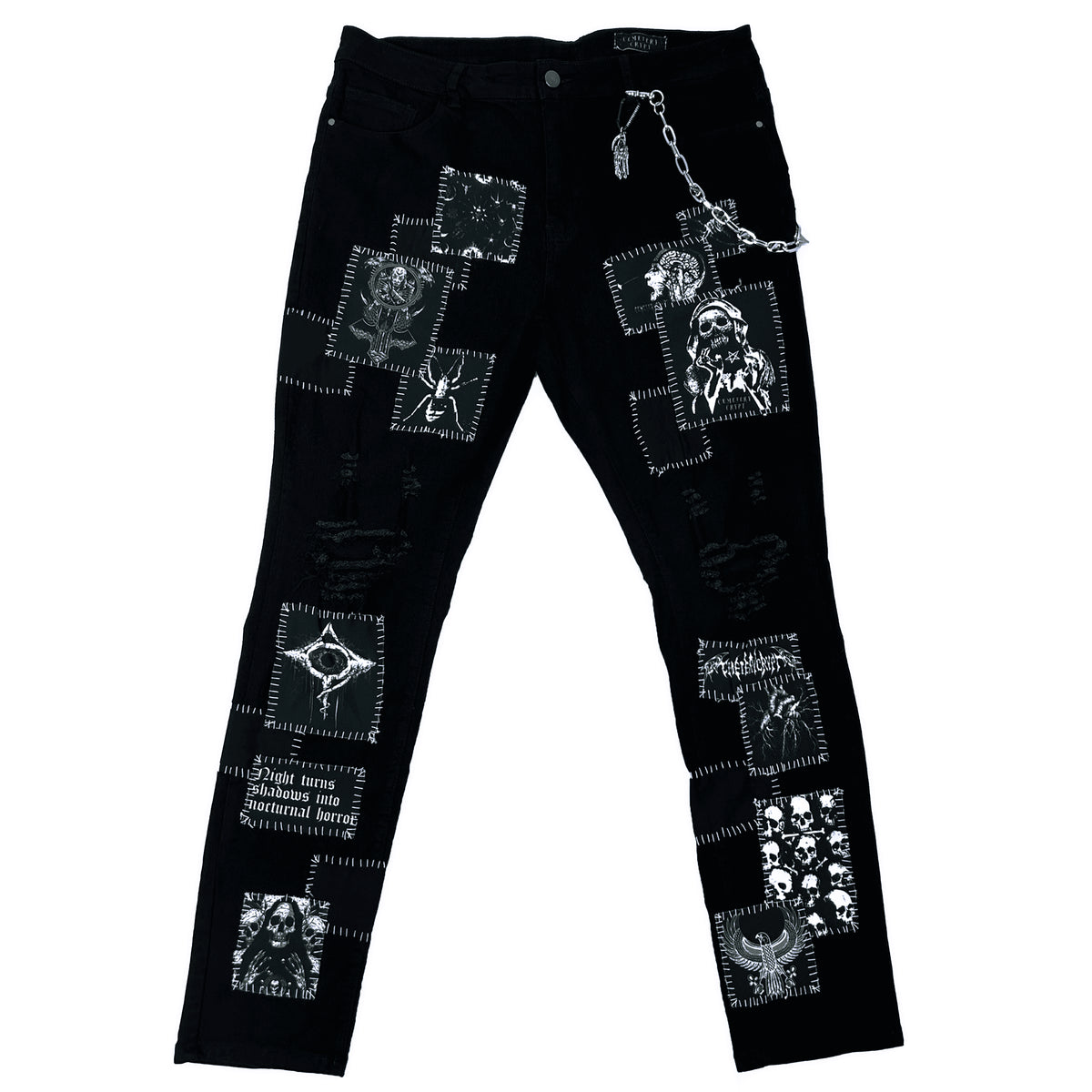 Nocturnal Denim Jeans - CemeteryCrypt