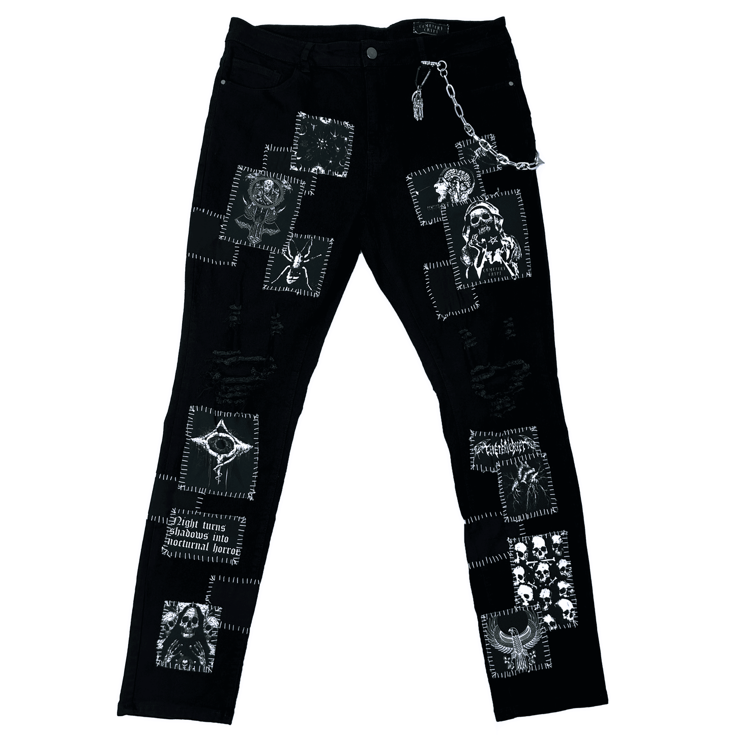 Nocturnal Denim Jeans - CemeteryCrypt