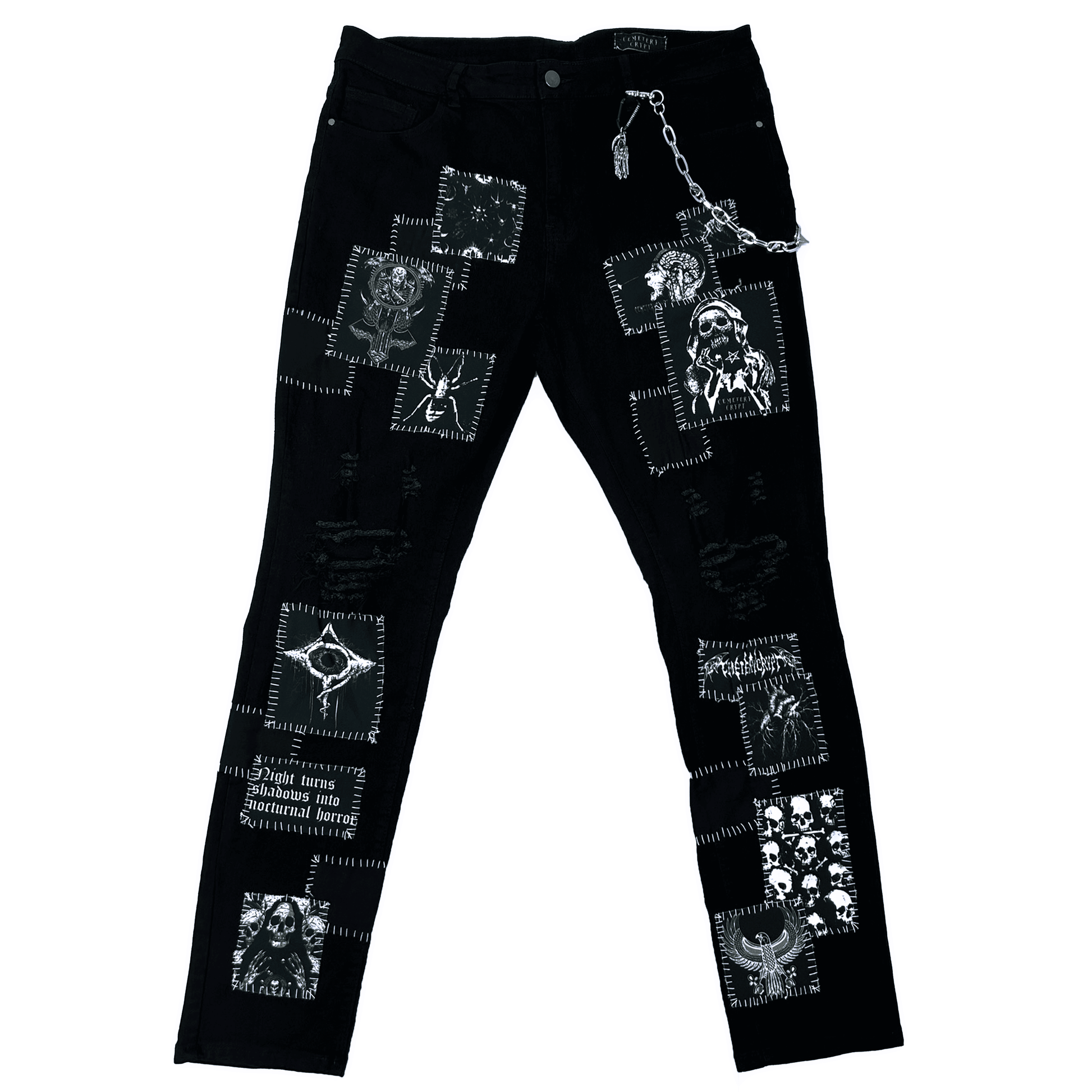 Nocturnal Denim Jeans - CemeteryCrypt