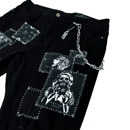 Nocturnal Denim Jeans - CemeteryCrypt