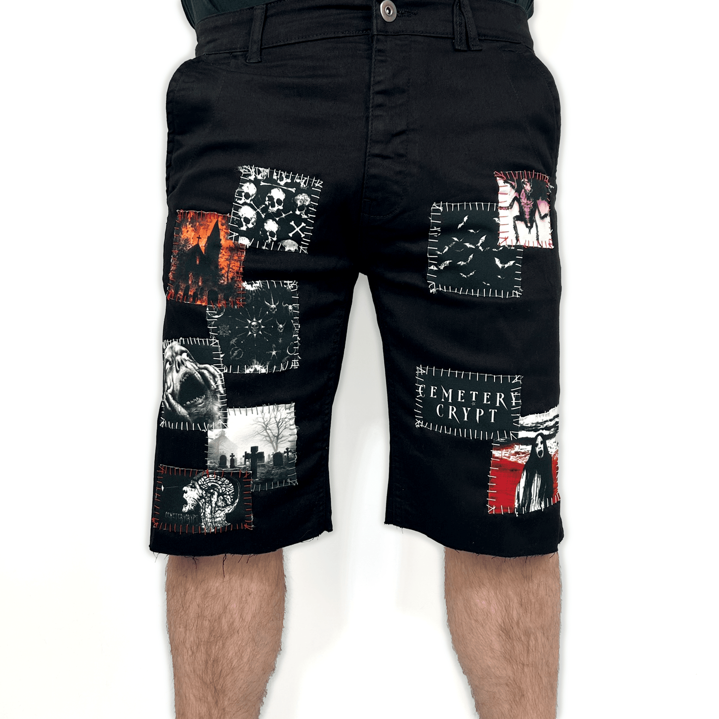 Ripper Denim Shorts - CemeteryCrypt