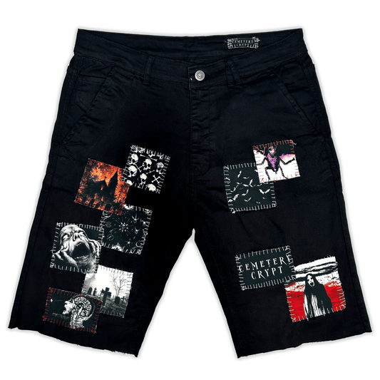 Ripper Denim Shorts - CemeteryCrypt