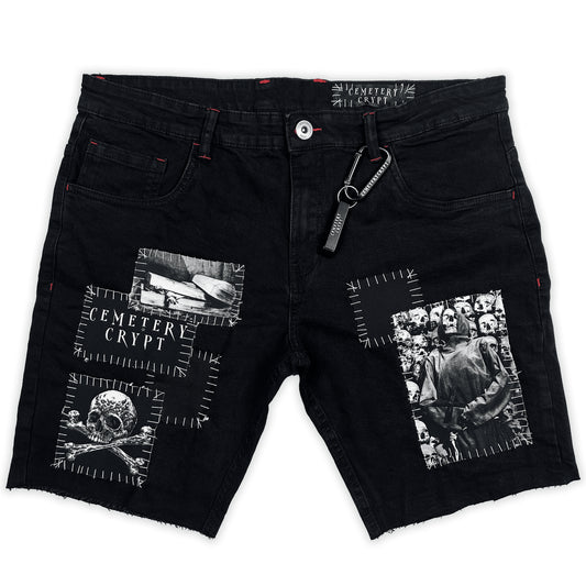 Rotten Denim Shorts - CemeteryCrypt