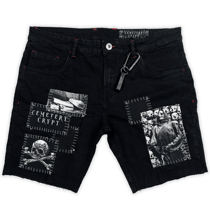 Rotten Denim Shorts - CemeteryCrypt