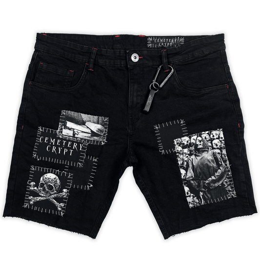 Rotten Denim Shorts - CemeteryCrypt