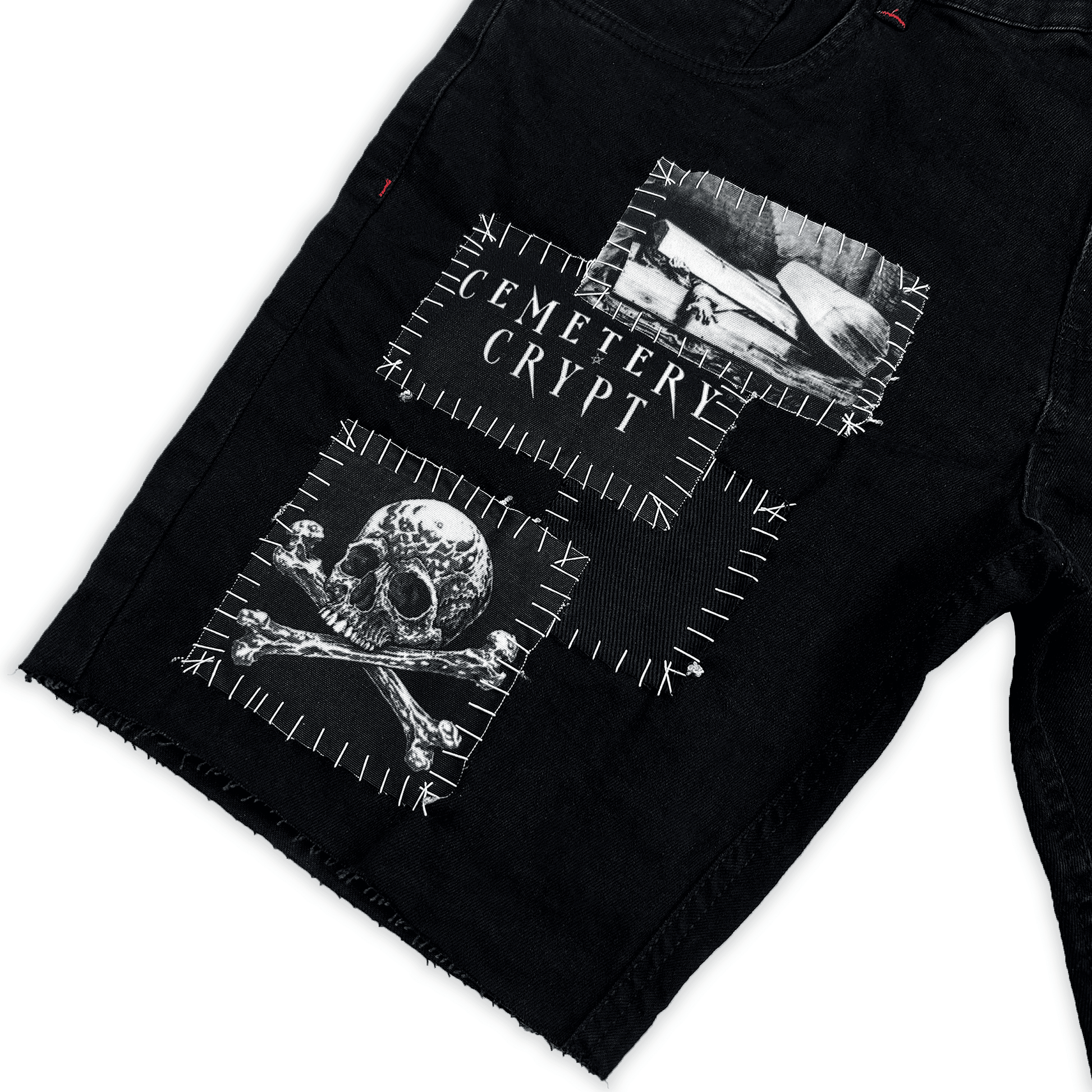 Rotten Denim Shorts - CemeteryCrypt