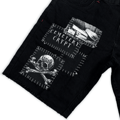 Rotten Denim Shorts - CemeteryCrypt