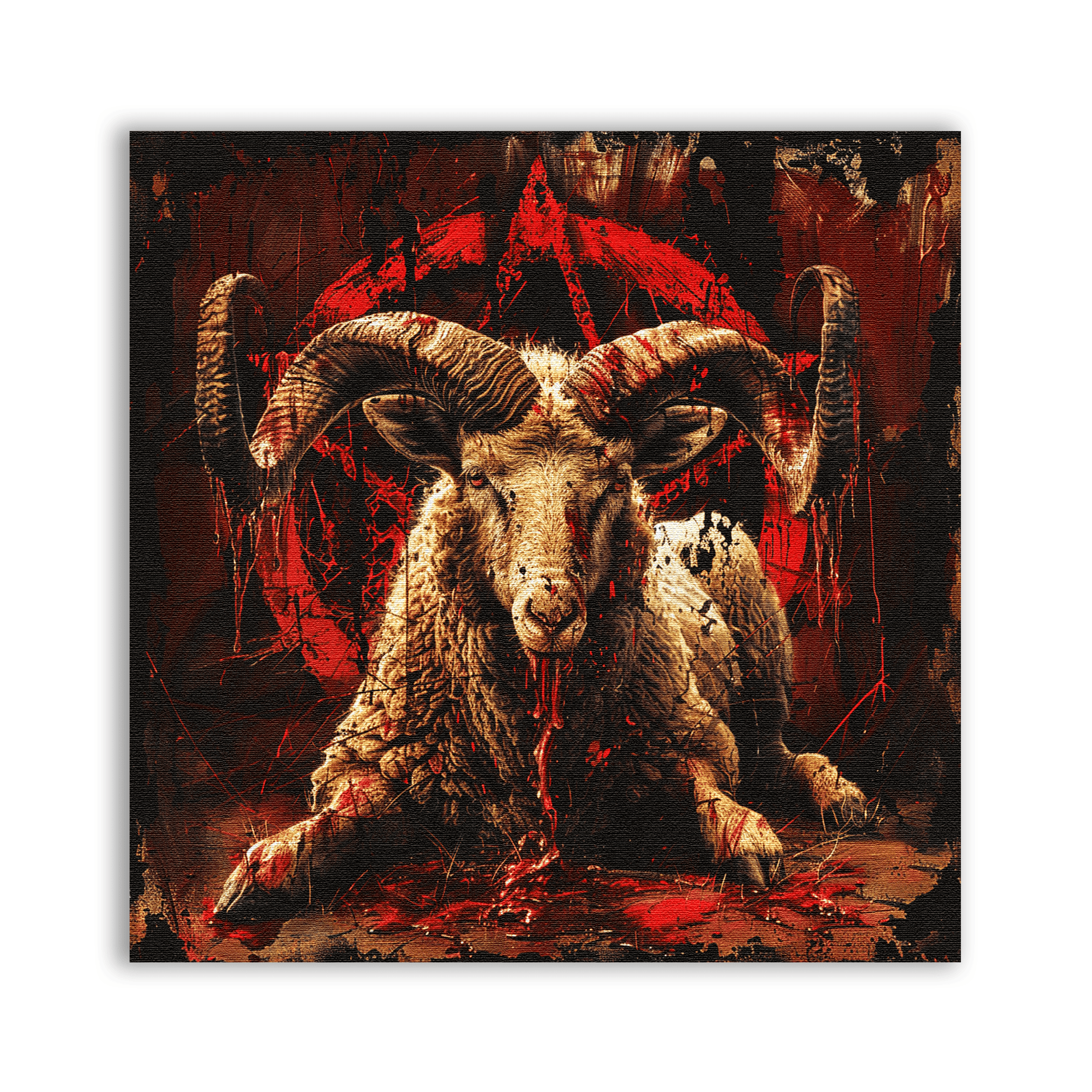 Satanic Ram Patch - CemeteryCrypt