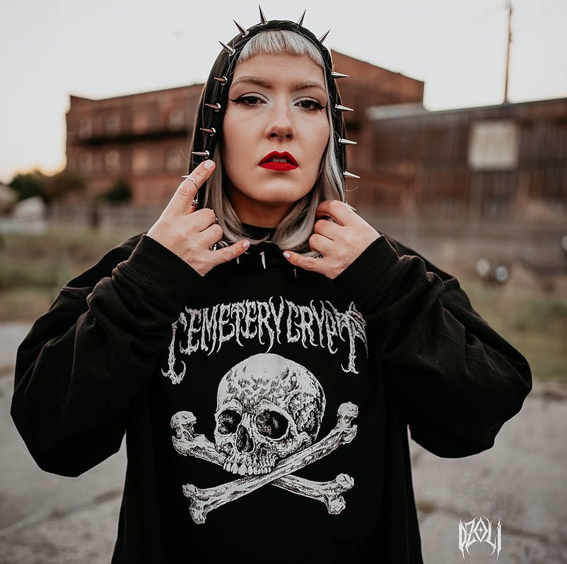Skull & Crossbones Hoodie - CemeteryCrypt