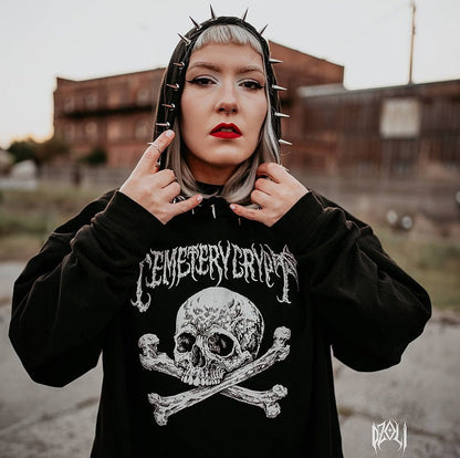 Skull & Crossbones Hoodie - CemeteryCrypt