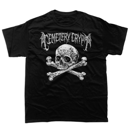 Skull & Crossbones T Shirt - CemeteryCrypt